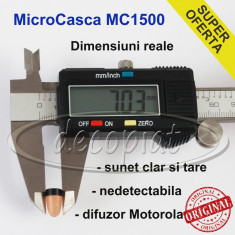 MicroCasca MC-1500 MicSpy cu colier si baterie Sony pt CASCA de COPIAT la examen foto