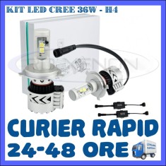 KIT LED CREE 36W GENERATIA 8 - H4 CU DOUA FAZE (3000LM) - APRINDERE INSTANTA