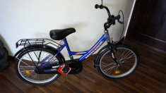 Bicicleta Baiat 20 inch Copii 7-10 ani + roti ajutatoare foto