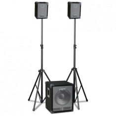 PA SYSTEM 2.1 PORTABIL 280W + MIXER 4 CANALE CUBE202 foto