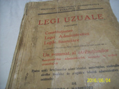 legi uzuale- constitutiunea-legea administr. -legile financiare-1938 foto