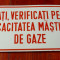 indicator protectia muncii tabla emailata - verificarea mastilor de gaze ..... !