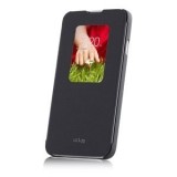 Husa originala LG L70 D320 / LG L65 D280 CCF-400 + stylus, Alt model telefon LG, Negru, Cu clapeta