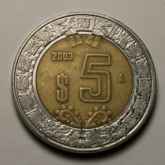 5 pesos 2003 Mexic foto
