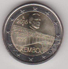 LUXEMBURG moneda 2 euro comemorativa 2016, UNC foto