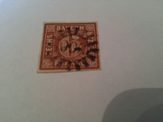 germania/bayern 1850 cifre/ 6 kr. stampilat foto