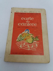 CARTE DE CANTECE PENTRU CLASA II SECUNDARA DE BAIE?I ?I FETE/G. BREAZU/1934 foto