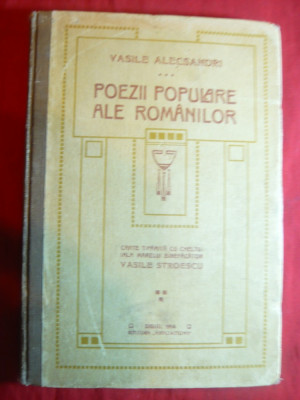 V.Alecsandri - Poezii Populare ale Romanilor - Ed.Asociatiunii 1914 foto