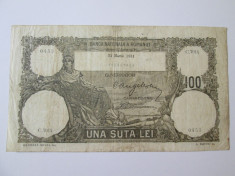 RARA! BANCNOTA 100 LEI 31 MARTIE 1931 foto