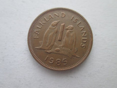 Insulele Falkland 1 penny 1985 foto
