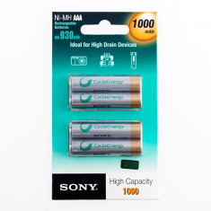 Baterii Reincarcabile Sony Ni-MH AAA 1000 mA 1,2V (pachet de 4) foto