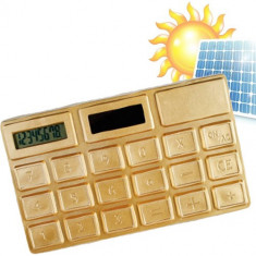 Calculator solar auriu foto
