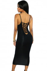 N456-1 Rochie sexy de party, cu spatele decupat accesorizat cu snur foto