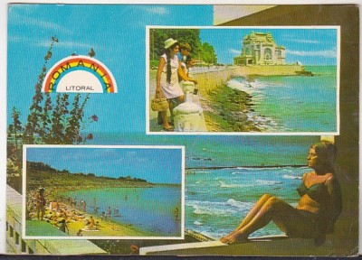 bnk cp Litoral - Vedere - circulata - marca fixa foto
