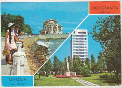 bnk cp Constanta - Cazinoul - Mamaia - Hotel Perla - circulata - marca fixa foto