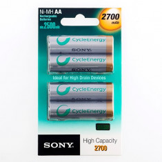 Baterii Reincarcabile Sony Ni-MH AA 2700 mA 1,2V (pachet de 4) foto