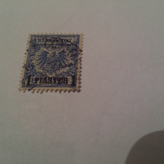 germania/oficiul din turcia/ 1889 blazoane/ 1pia/ 20 pf