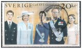 SUEDIA 1996 ANIVERSARE REGELE CARL XVI GUSTAF, Nestampilat