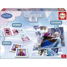 Superpack Puzzle-Domino 4 in 1 Frozen foto