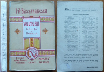 I. A. Bassarabescu , Vulturii ; Schite si nuvele , Minerva , 1907 , editia 1 foto