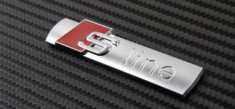 emblema s-line audi mata din metal foto