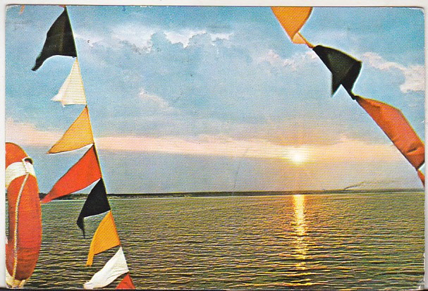bnk cp Mamaia - Apus de soare pe lacul Siutghiol - circulata