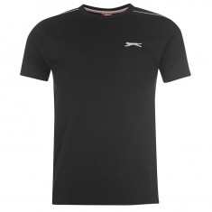 LICHIDARE DE STOC! Tricou Barbati Slazenger Plain Black - Marimea M foto