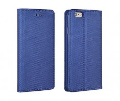 Husa LG K8 Flip Case Inchidere Magnetica Navy foto