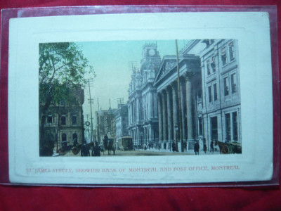 Ilustrata Montreal -Canada ,circ.1 pence Edward VII ,color 1909 foto
