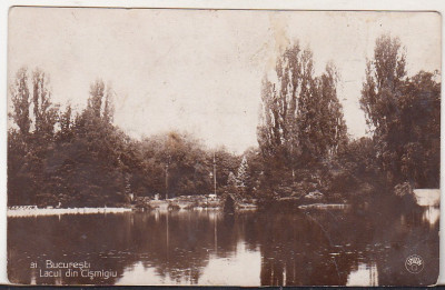 bnk cp Bucuresti - Lacul Cismigiu - 1931 foto