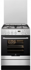 Aragaz mixt Electrolux EKK64502OX, plita gaz, cuptor electric,Inox foto