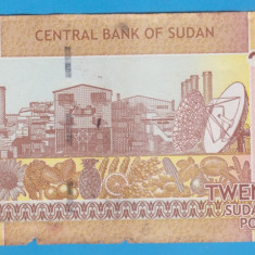 (1) BANCNOTA SUDAN - 20 POUNDS 2011 - CIRCULATA