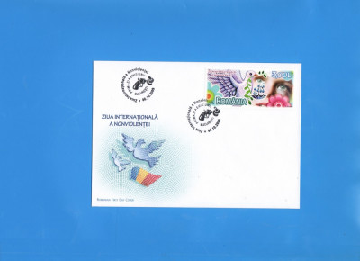 fdc romania 2009 ziua internationala a nonviolentei lp 1847 foto