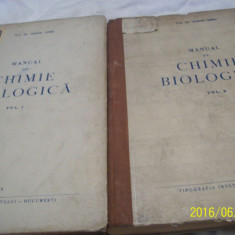 manual de chimie biologica vol I + vol II- an 1956