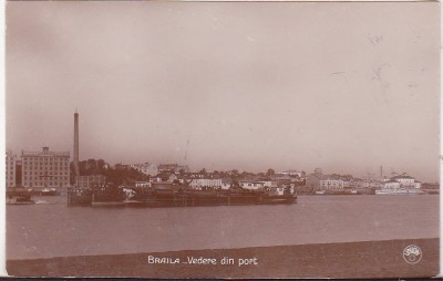 bnk cp Braila - Vedere din port - necirculata - interbelica foto