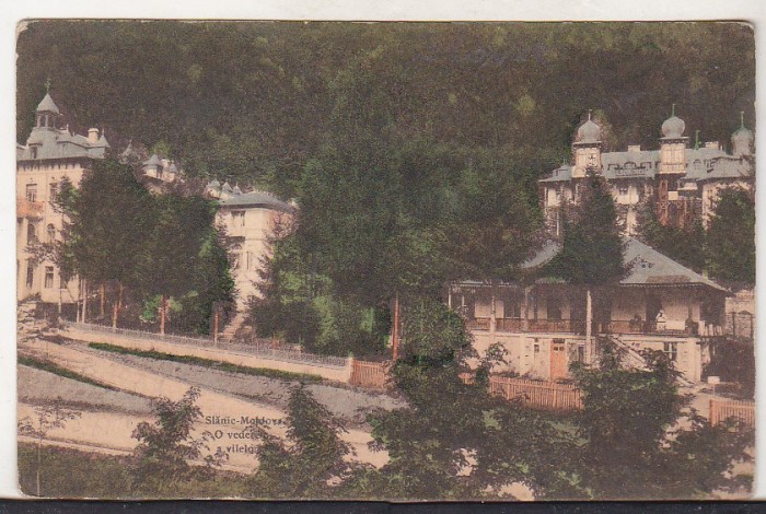 bnk cp Slanic Moldova - O vedere a vilelor - uzata - interbelica
