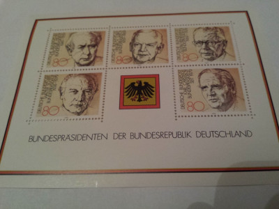 germania bundepost 1982/ 4 serii MNH / bloc de 2v.++ foto