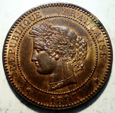 E.049 FRANTA CERES 10 CENTIMES 1897 A XF/AUNC foto