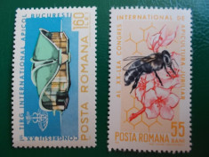 Romania 1966 LP 610 - serie nestampilata MNH &amp;quot;Congresul internat. pt apicultura&amp;quot; foto