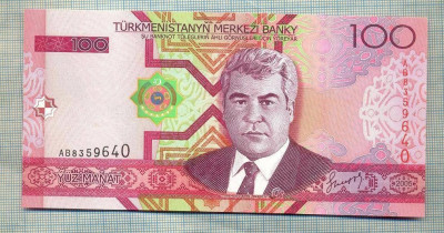 A 574 BANCNOTA-TURKMENISTAN-100 MANAT-ANUL 2005-SERIA8359640-starea care se vede foto