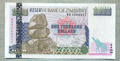 A 597 BANCNOTA-ZIMBABWE -1000 DOLLARS -ANUL2003-SERIA4266217-starea care se vede foto