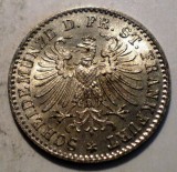 E.162 GERMANIA FRANKFURT 1 KREUZER 1866 AUNC ARGINT, Europa