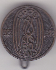 Insigna aniversara 1922-1972 50 ani Fabrica IRIS Cluj foto