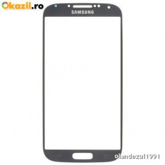 Geam carcasa sticla touchscreen digitizer touch screen Samsung I9190 Galaxy S4 mini I9195 I9192 Dualsim Albastru Pebble Blue foto