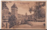 Bnk cp Sibiu - Strada Harteneck cu parc - circulata 1932, Printata