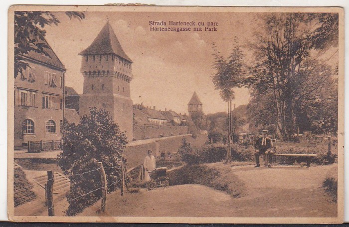 bnk cp Sibiu - Strada Harteneck cu parc - circulata 1932