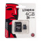 Card microSD HC Kingston capacitate 4GB clasa 10 cu adaptor