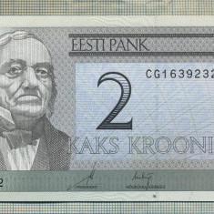 A 551 BANCNOTA- ESTONIA - 2 KROONI -ANUL 2006 -SERIA 1639232-starea care se vede