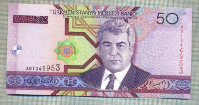 A 599 BANCNOTA-TURKMENISTAN -50 MANAT-ANUL 2005-SERIA1346953-starea care se vede foto