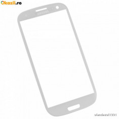 Geam carcasa sticla touchscreen digitizer touch screen Samsung I8190 I8195 I8200 Galaxy S3 mini Alb White foto